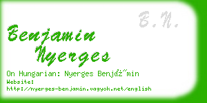 benjamin nyerges business card